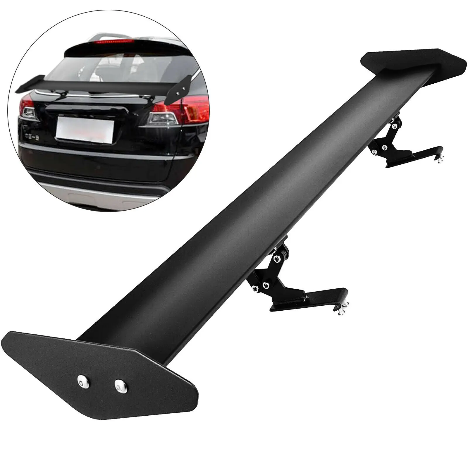 

VEVOR 43 / 53 inch Lightweight Universal Rear Wing Spoiler Single / Double Deck Rear Spoiler for Any Hatchback with Even Trunk