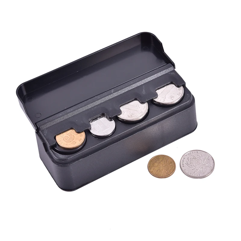 

1pc Coins Storage Box Coin Dispenser Coin Holder Case Wallet Holders Money Boxes plastic