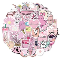103050pcs pink style girl cartoon stickers aesthetic diy bike luggage phone laptop classic toy graffiti sticker decal for kids
