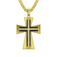 vintage cross necklace hip hop exaggerated large size pendant necklace fashion men jewelry accessries