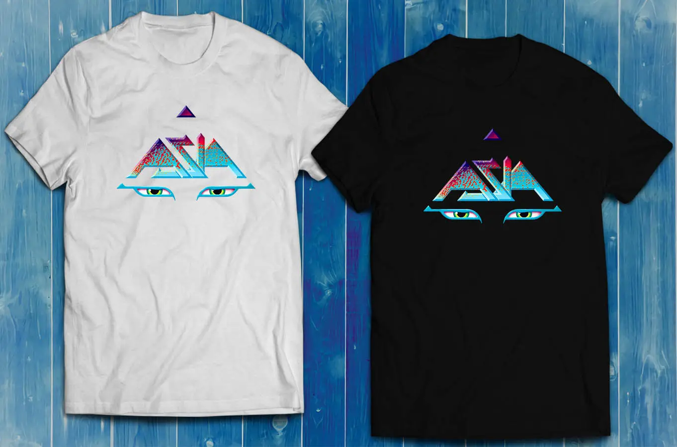 Asia Band Logo английская прогрессивная рок группа черная белая мужская футболка 2019