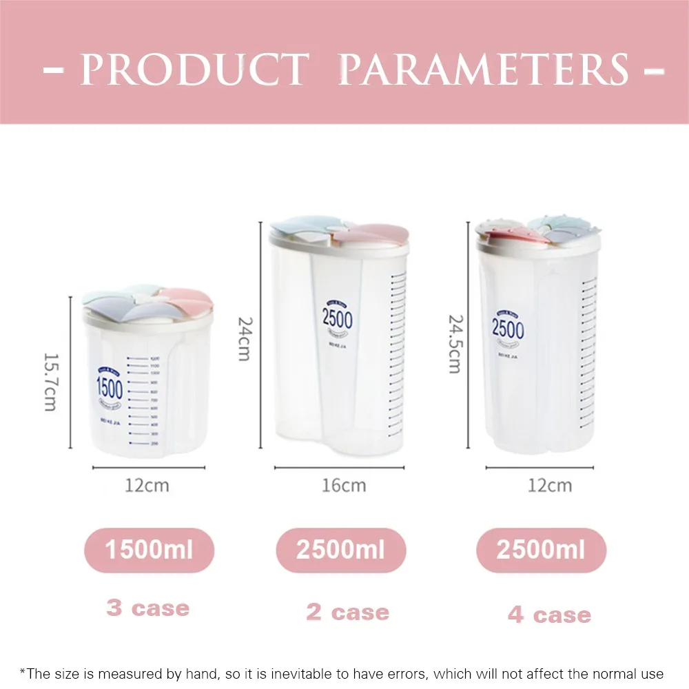 

Kitchen Storage Containers Tank Sealed Tank Storage Box Compartment Transparent Box Plastic Food Storage Box