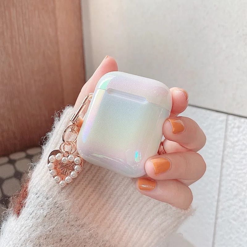 Силиконовый чехол для Apple Airpods 1 2 Pro защитный аксессуаров наушников с жемчугом и