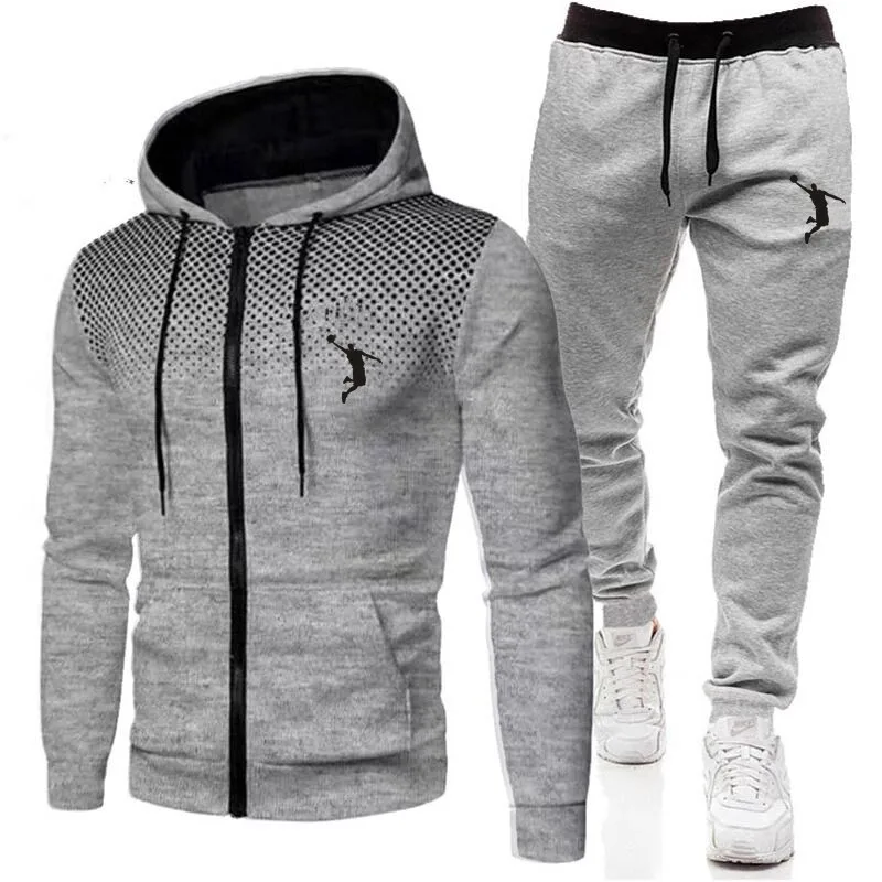 

2021 New Spring And Autumn Men's Suit Hoodie + Pants Two-Piece Sports Suit Casual Sports Shirt Track Suit Brand Pullover