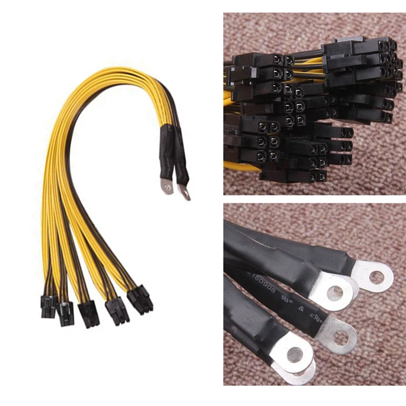 

2PCS P3 to 5X PCI-E PCIe 6Pin GPU Graphics Card Splitter Power Cable BTC Miner Bitcoin S11 T9+X10 L3+A3 A841 M3 P3