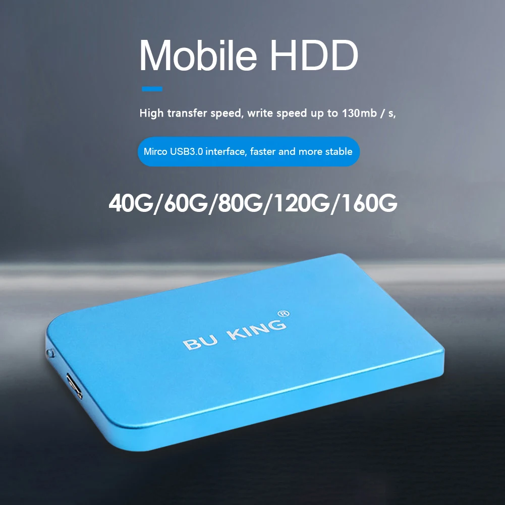 

Portable External Hard Drive HDD USB 3.0 2.5 inch HHD 160GB 120GB 80GB 60GB 40GB Storage Device Hard Drive for PC Desktop Laptop