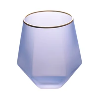 creative color frosted six sided whiskey glass spirits glass home phnom penh water glass juice cup diamond glass