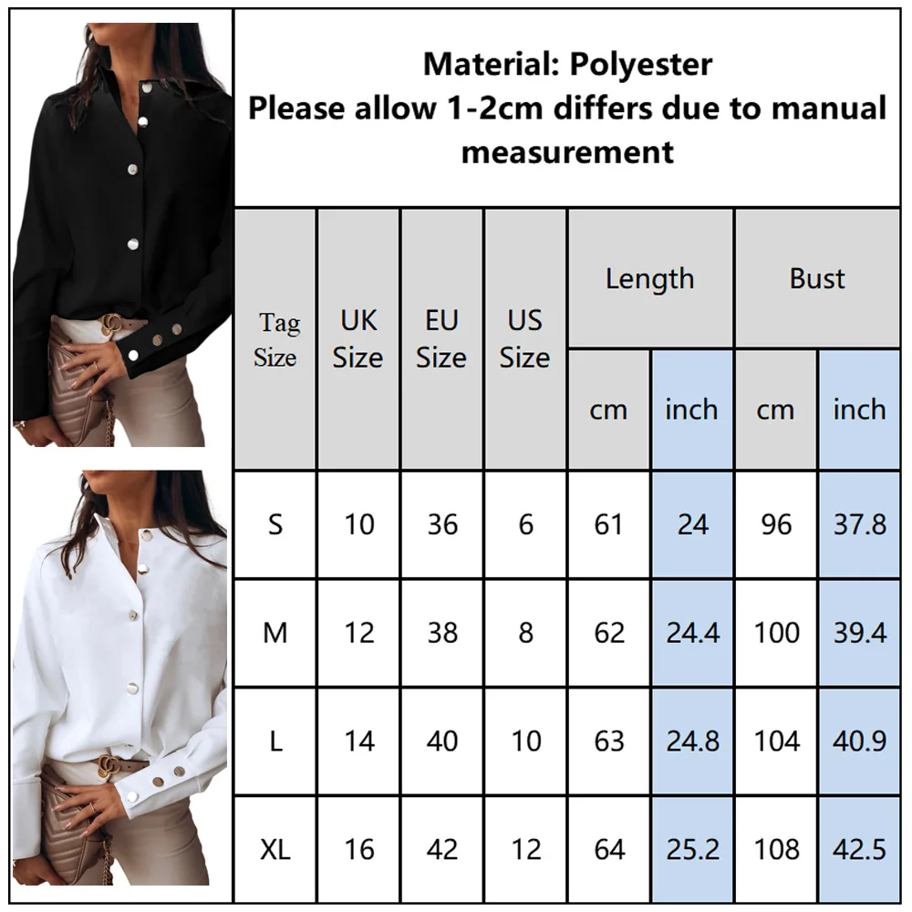 

Elegant White Blouse Shirt Women Long Sleeve Buttton Fashion Woman Blouses 2020 Women Tops and Blouses Solid Tops mujer D30