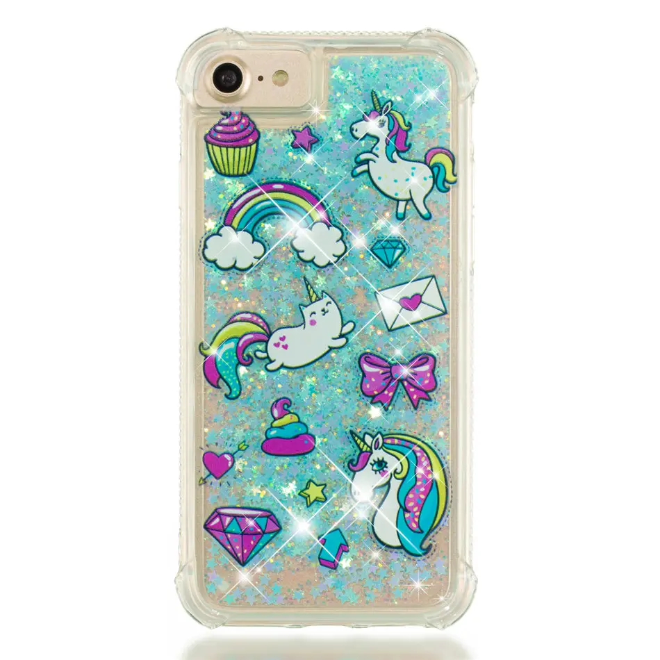 Anti Courier Horse Чехол для телефона Quicksand для iPhone 11 Pro XS Max X XR 8 7 6S 6 Plus 5 5S, мягкий блестящий чехол-накладка P03G - Цвет: Anti Courier Horse