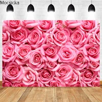 mocsicka flower wall photography background pink rose decoration studio props baby shower wedding photo backdrop banner