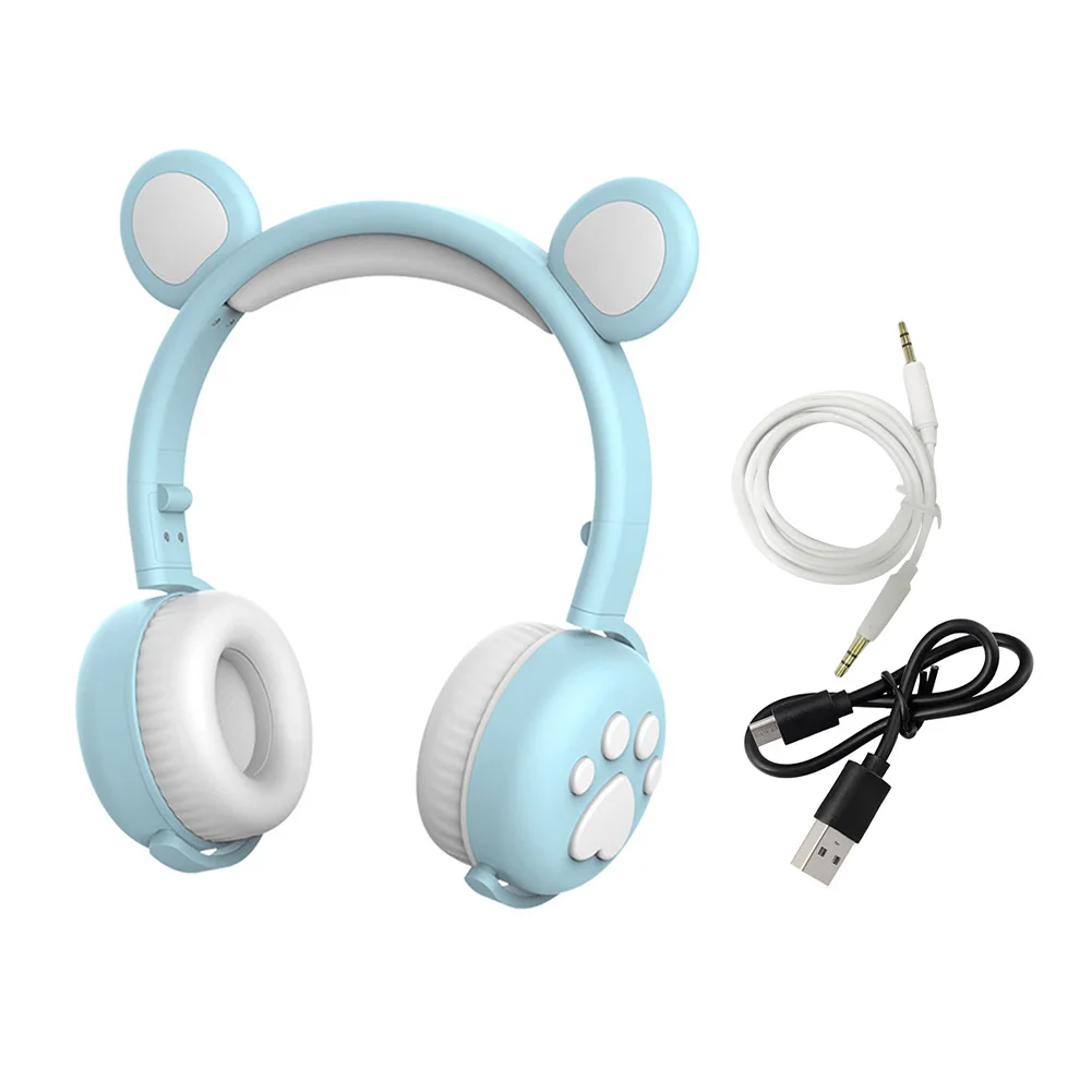 

NEW2022 Lighting Headphone Foldable Wireless Gaming Headset Over Ear Noise Cancelling Call Music LED Light Up USB Rechargeable