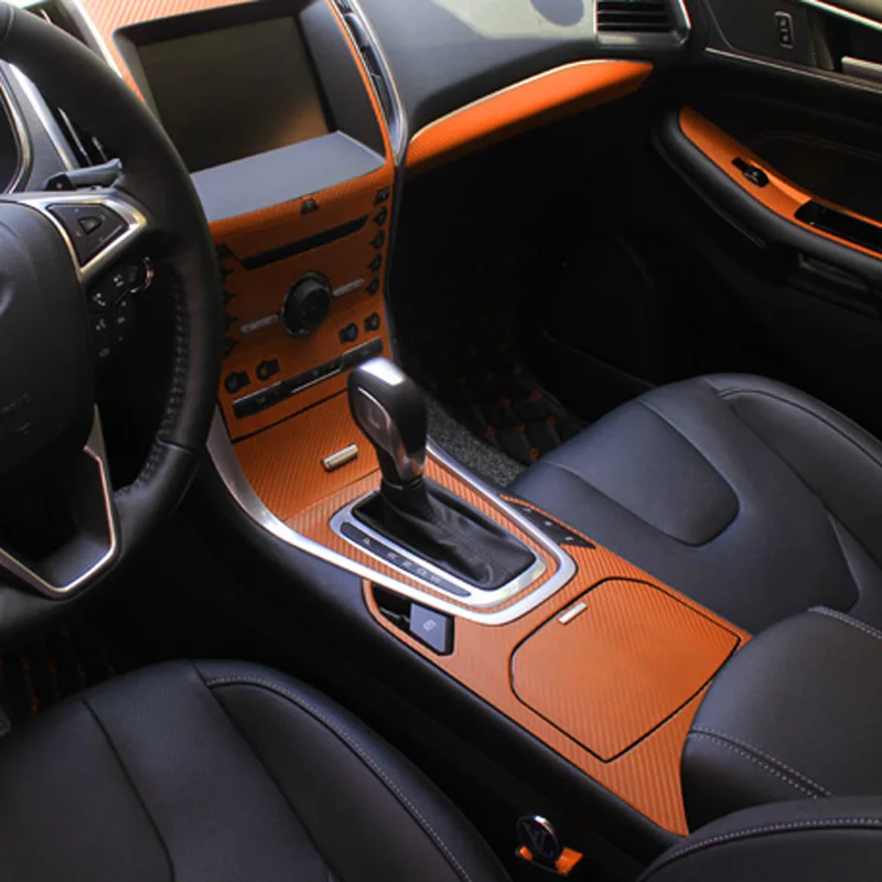 Стайлинг автомобиля центральная консоль изменение цвета углеродное волокно