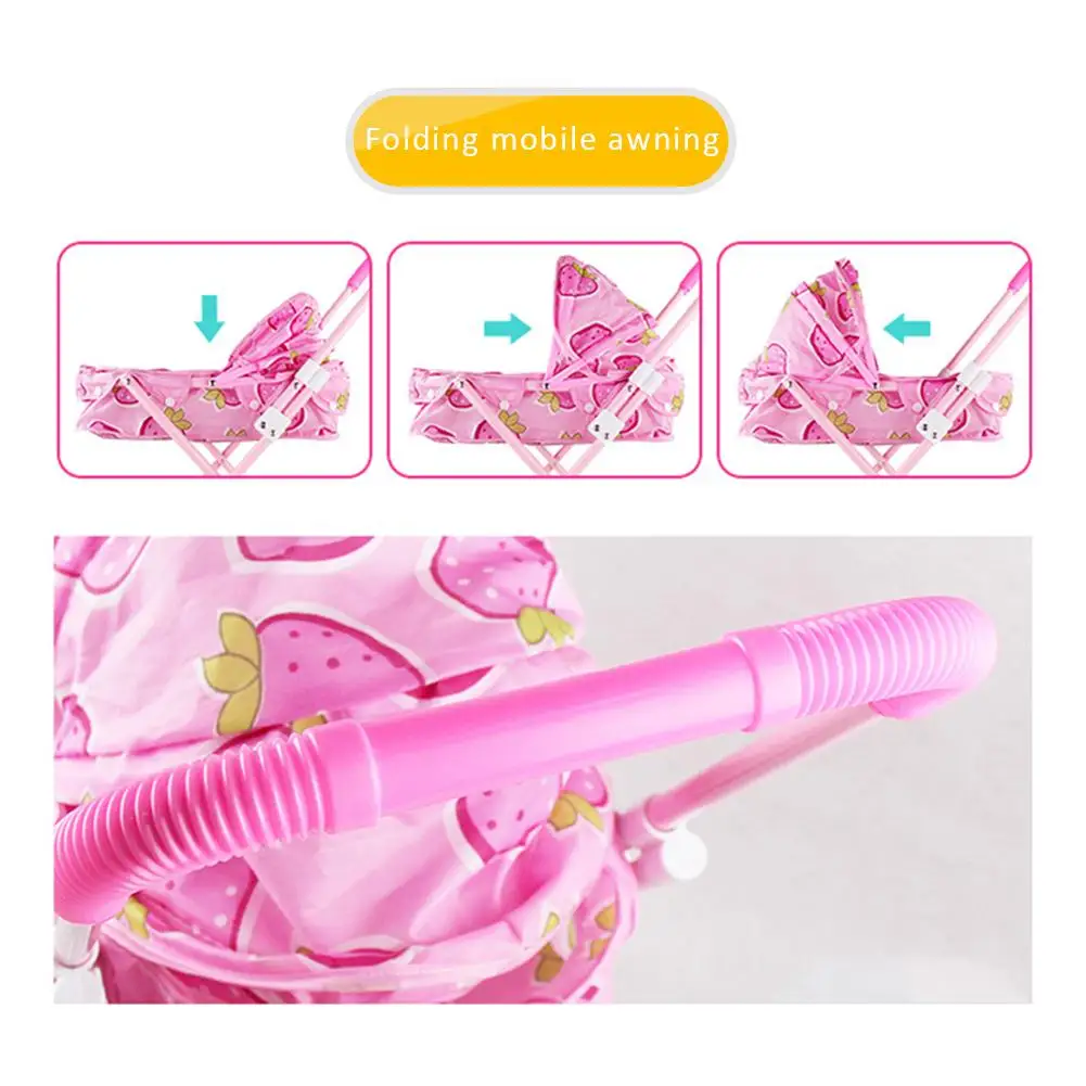 Складная железная тележка для кукол маленькие детские развивающие игрушки