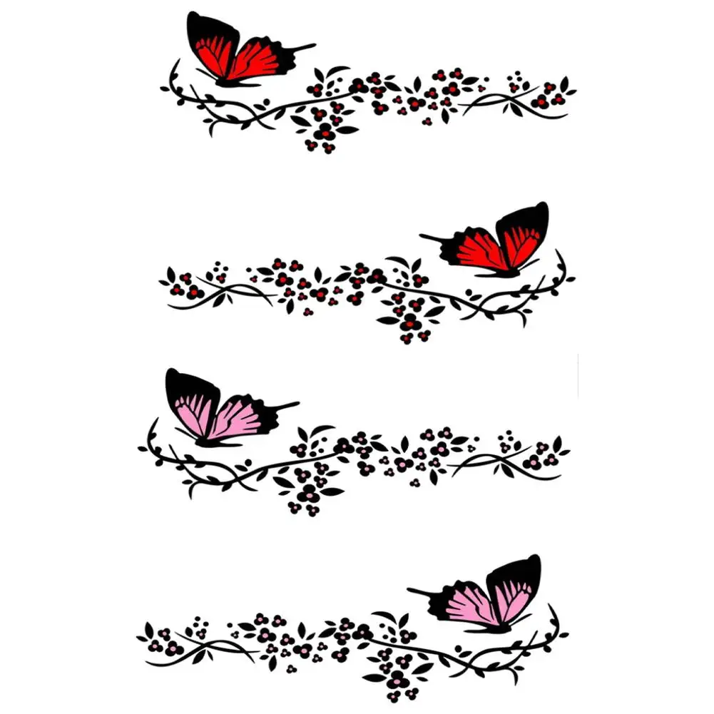 

Butterfly Car Stickers Scratch Hidden Cars Hood Sticker For Women Waterproof DIY Car Decoration Vinyl Decals 2 Sets Universal A