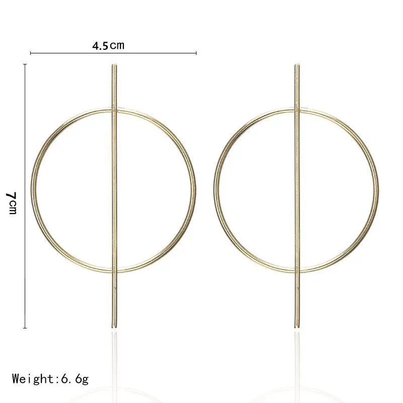 

2021 Big earrings circle hollow out simple long earrings stud wish fashion jewelry manufacturers direct sales