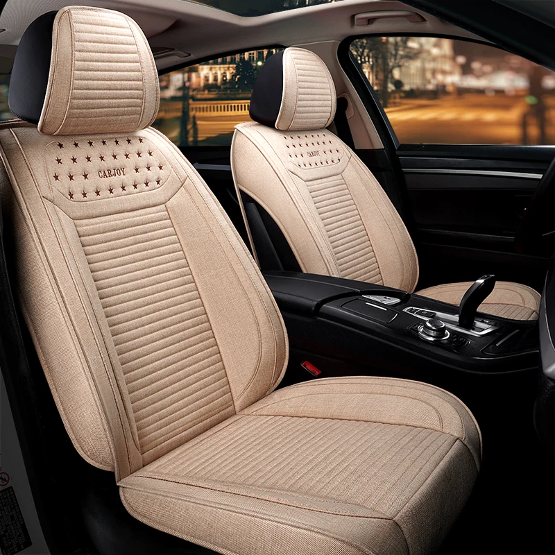 Full Coverage flax fiber car seat cover auto seats covers for Land rover freelander landrover2008 range discovery evoque | Автомобили и