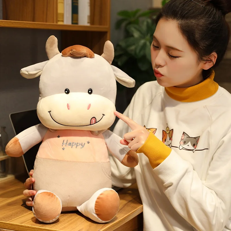 Мягкая плюшевая игрушка в виде коровы для детей подарок на день рождения |