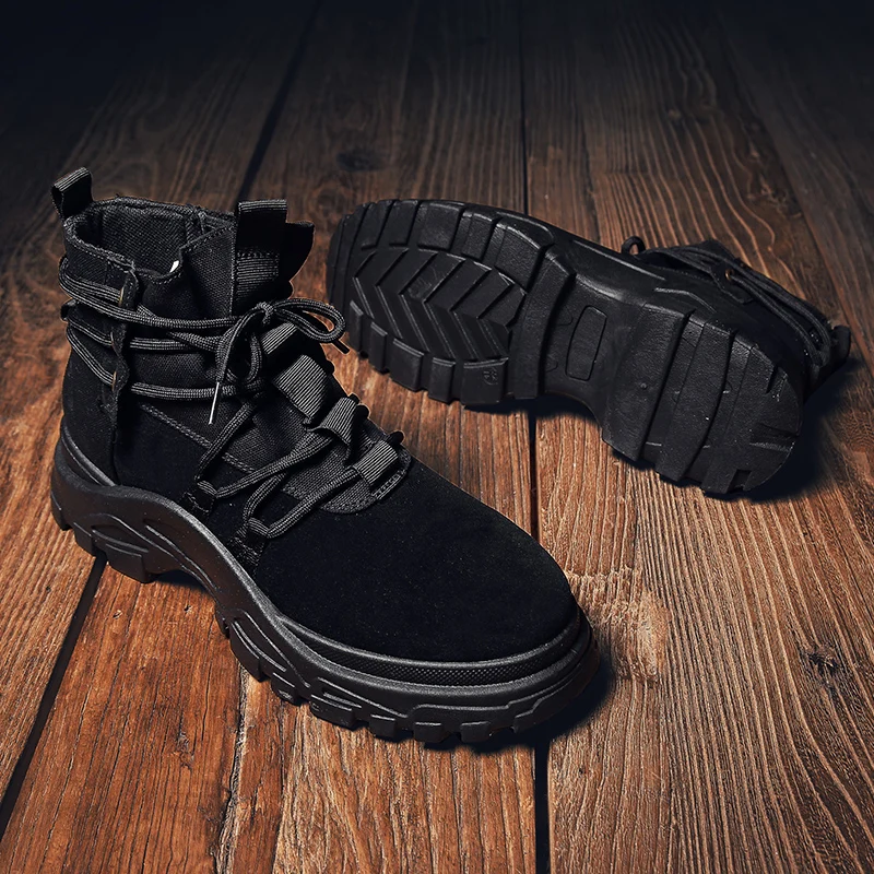 Мужские уличные кроссовки из хлопчатобумажной ткани на шнуровке походная обувь