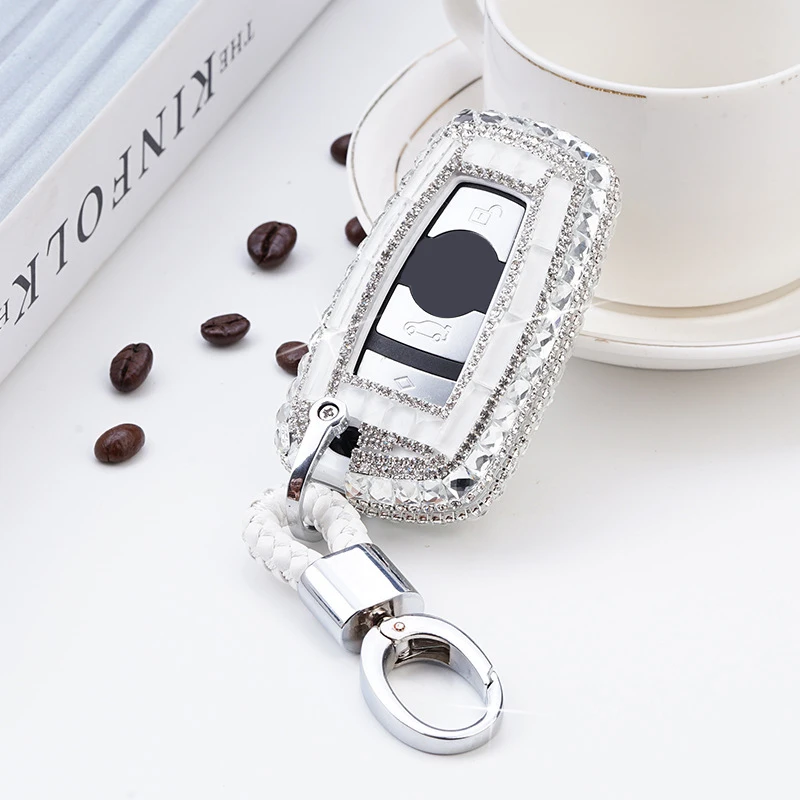 

High Quality Diamond Car Key Cover Case For BMW 520 525 f30 f10 F18 118i 320i 3 5 7Series X3 X4 M3 M4 M5 E34 E36 E90 Accessories