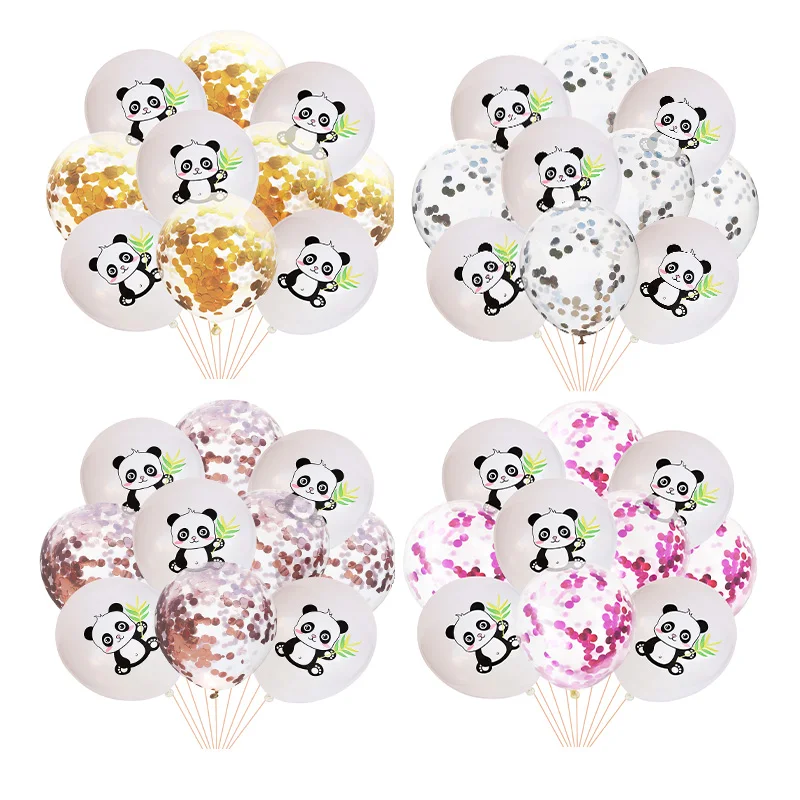 12-дюймовые латексные воздушные шары с изображением животных панды для мальчиков