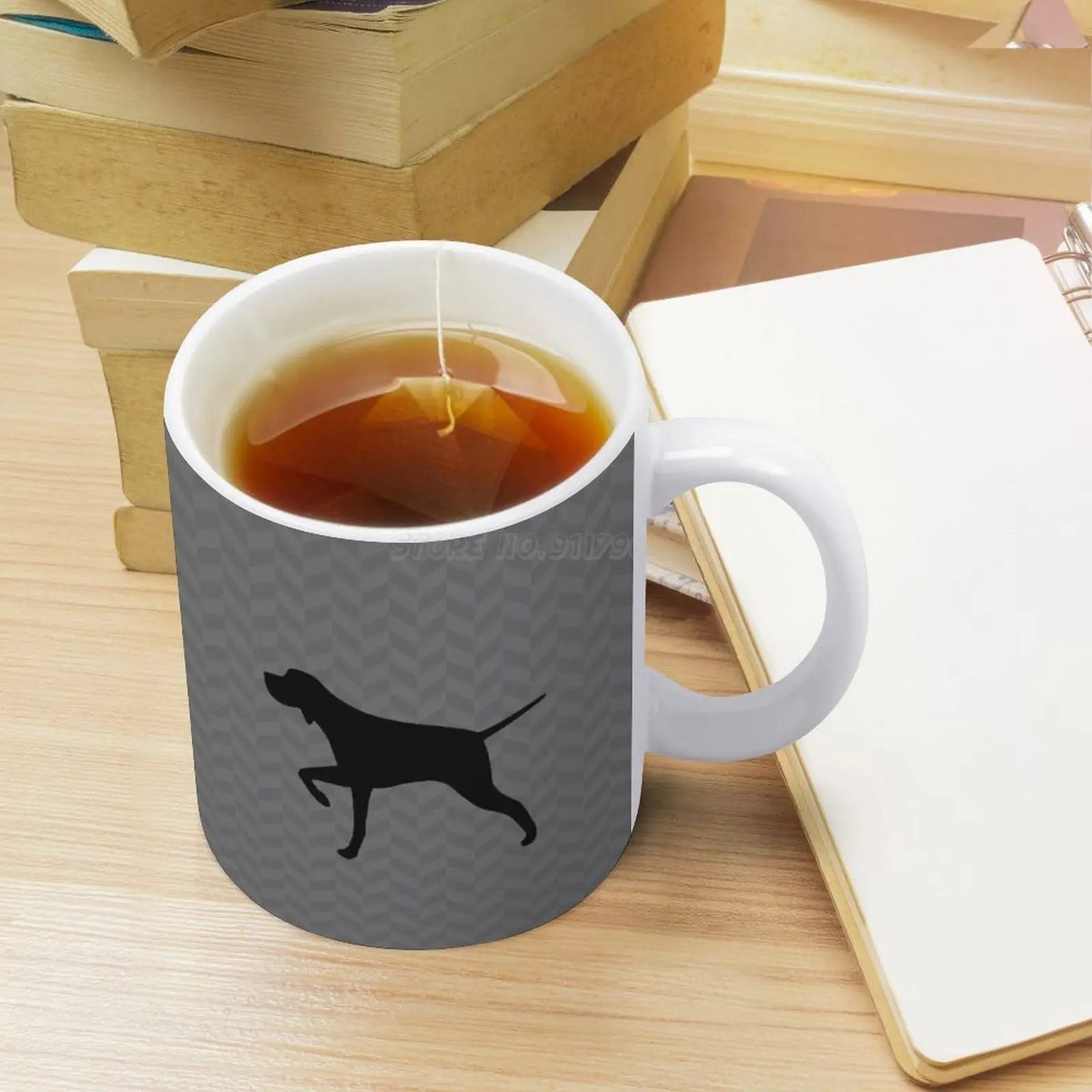 Кружка с указкой Силуэт Собаки белая кружка винтажная Новинка унисекс размер