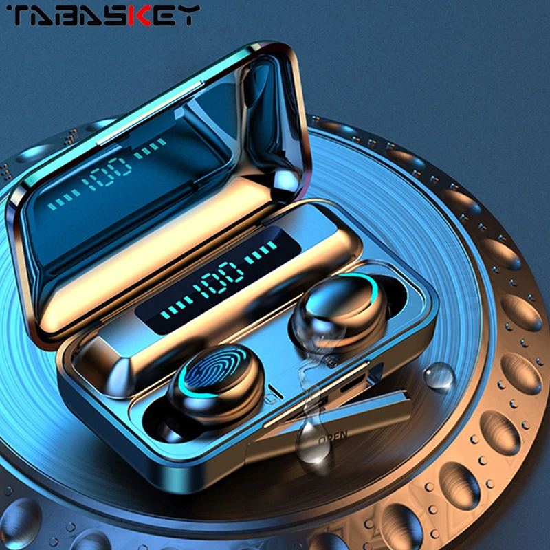 TWS Bluetooth 5 0 наушники F9 Спортивные Беспроводные светодиодный дисплей 8D HIFI стерео