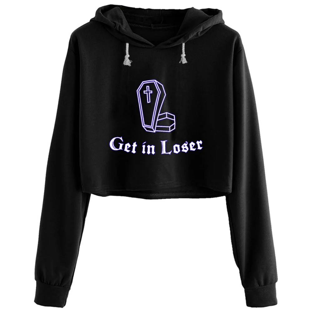 

Get In Coffin Pastel Goth E Girl E Boy Emo Crop Hoodies Women Aesthetic Kpop Korean Y2k Pullover For Girls