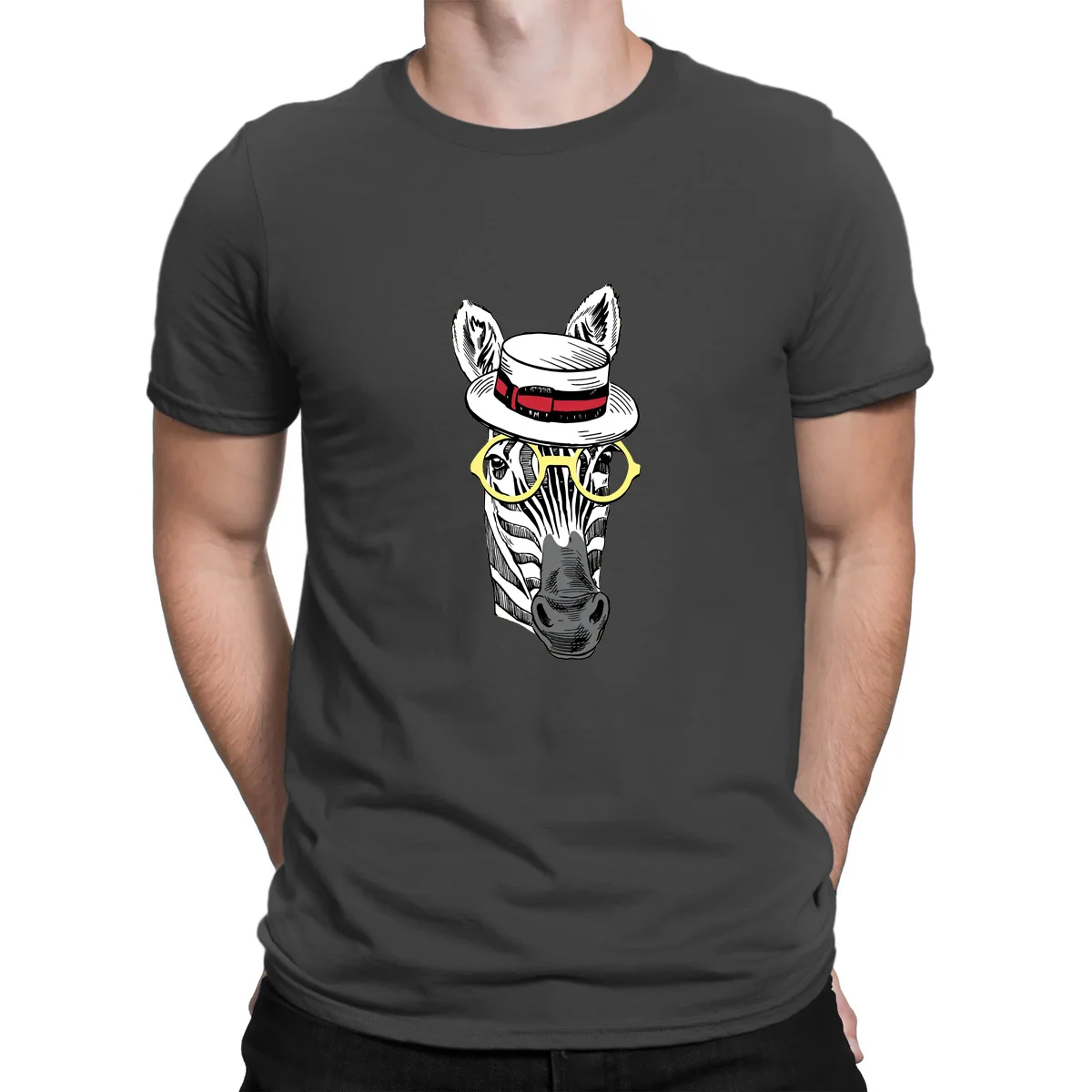 

New Style Mr. Zebra Art Print T-Shirts Summer Casual Short Sleeves O-neck Cotton Tops High Quality Graphic Tees for Men