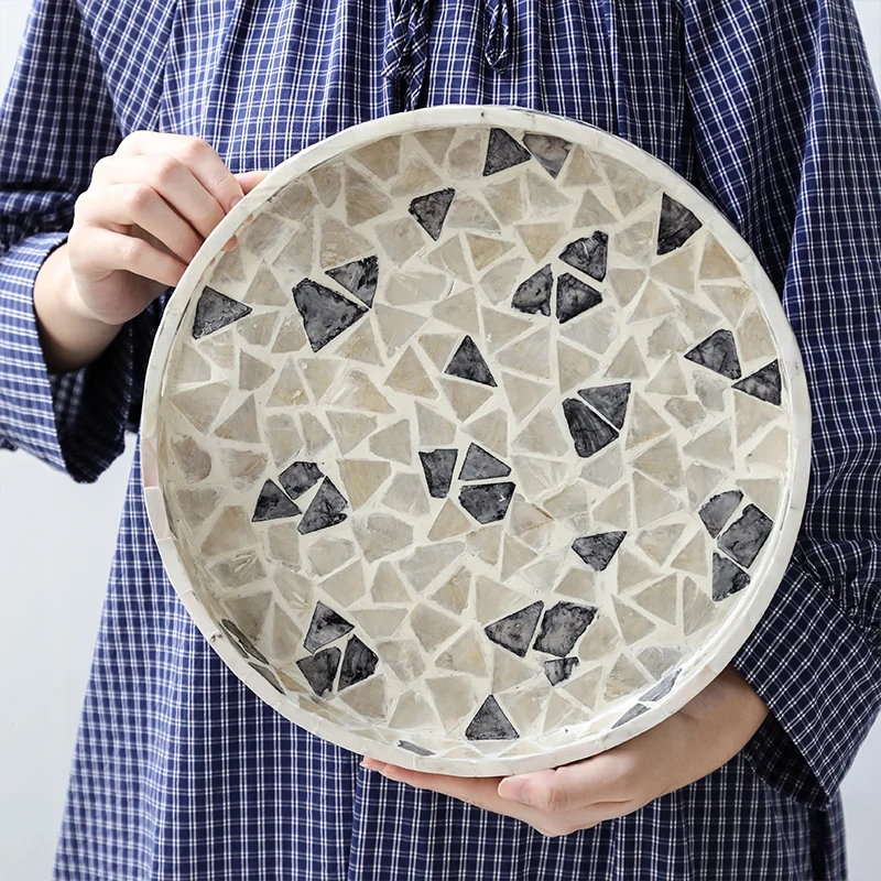 Скандинавский импортный цветной деревянный чайный столик для моллюсков из