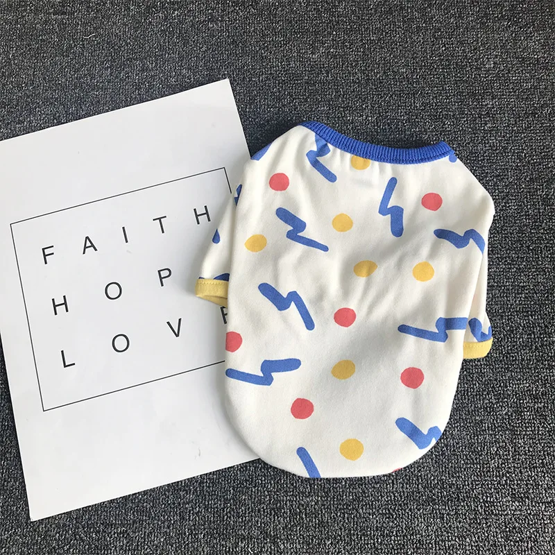 

Симпатичный охлаждающий жилет для маленьких и средних собак, одежда для чихуахуа, милые футболки для Йорка, весенняя одежда для домашних жи...