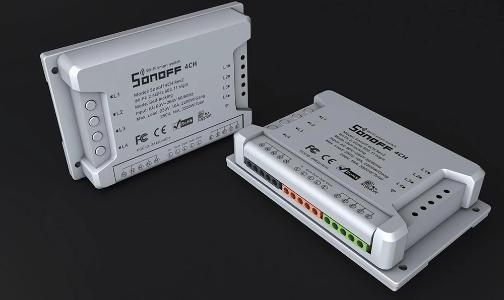Itead Sonoff 4CH PRO R2 4 канала Din рейку монтаж WiFI переключатель Модуль Автоматизации умного дома вкл/выкл беспроводной Таймер Diy Переключатель