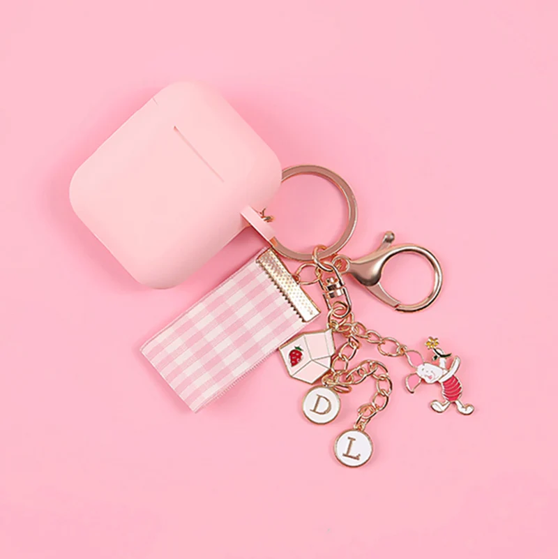 Чехол для Apple AirPods в стиле милый корги, с рисунком мультяшного персонажа, защитный чехол с кольцом для ключей в подарок.