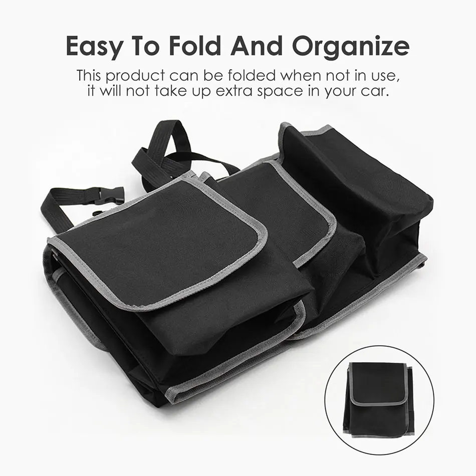 Сумка для хранения в багажник автомобиля XXL Универсальный складной органайзер с 3