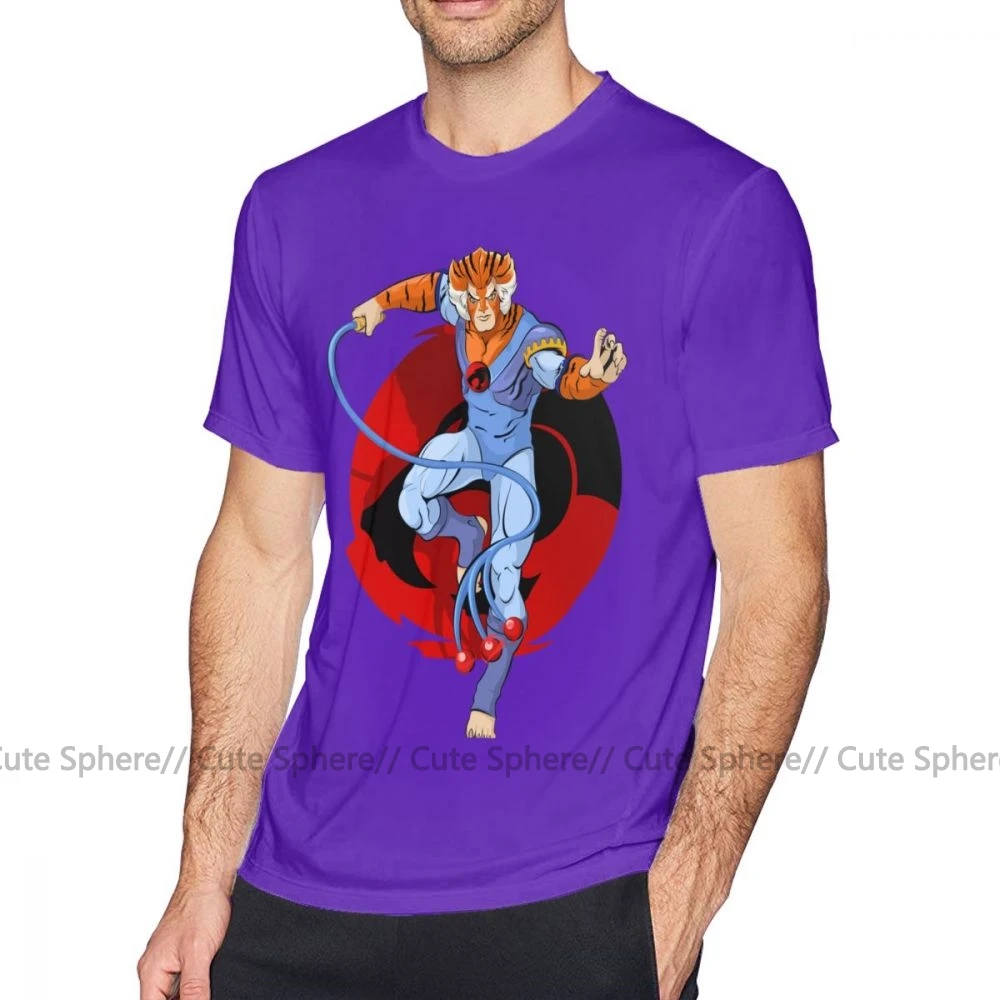 Thundercats футболка Tygra футболка пляжная забавная футболка из хлопка с коротким рукавом для мужчин футболка с принтом - Цвет: Purple