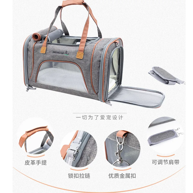 Воздухопроницаемая нейлоновая сумка для перевозки домашних питомцев переноска