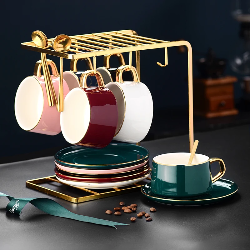 Набор креативных керамических кофейных чашек европейская фарфоровая