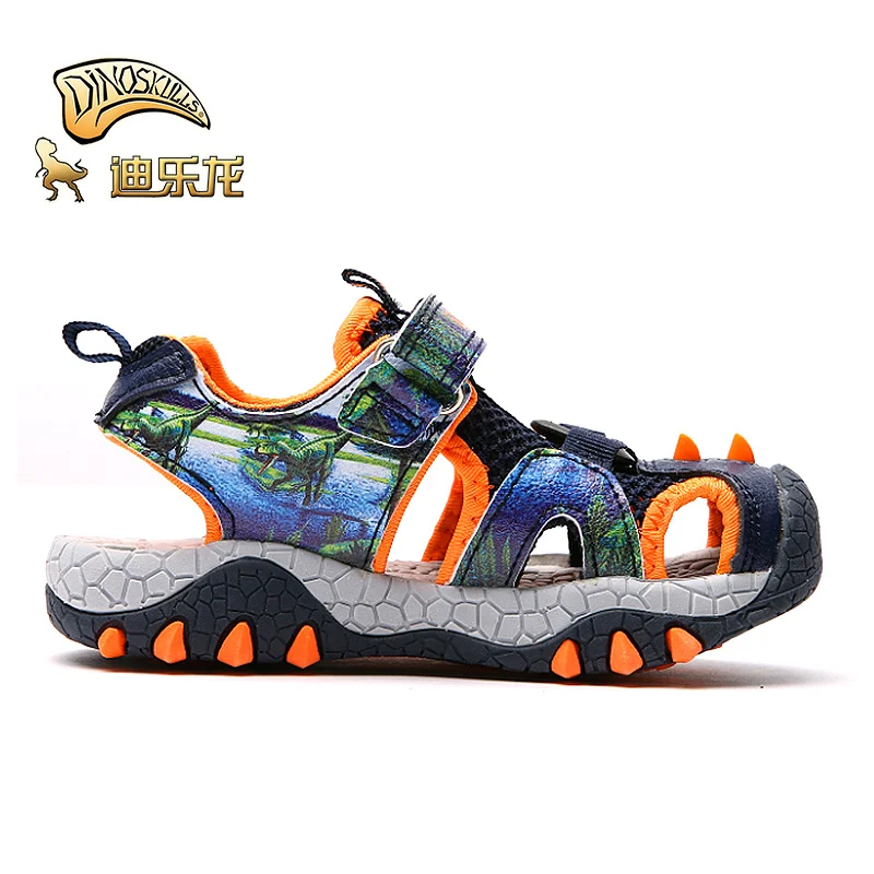 Детские сандалии DINOSKULLS T rex 2020 детские летние со светодиодной подсветкой для