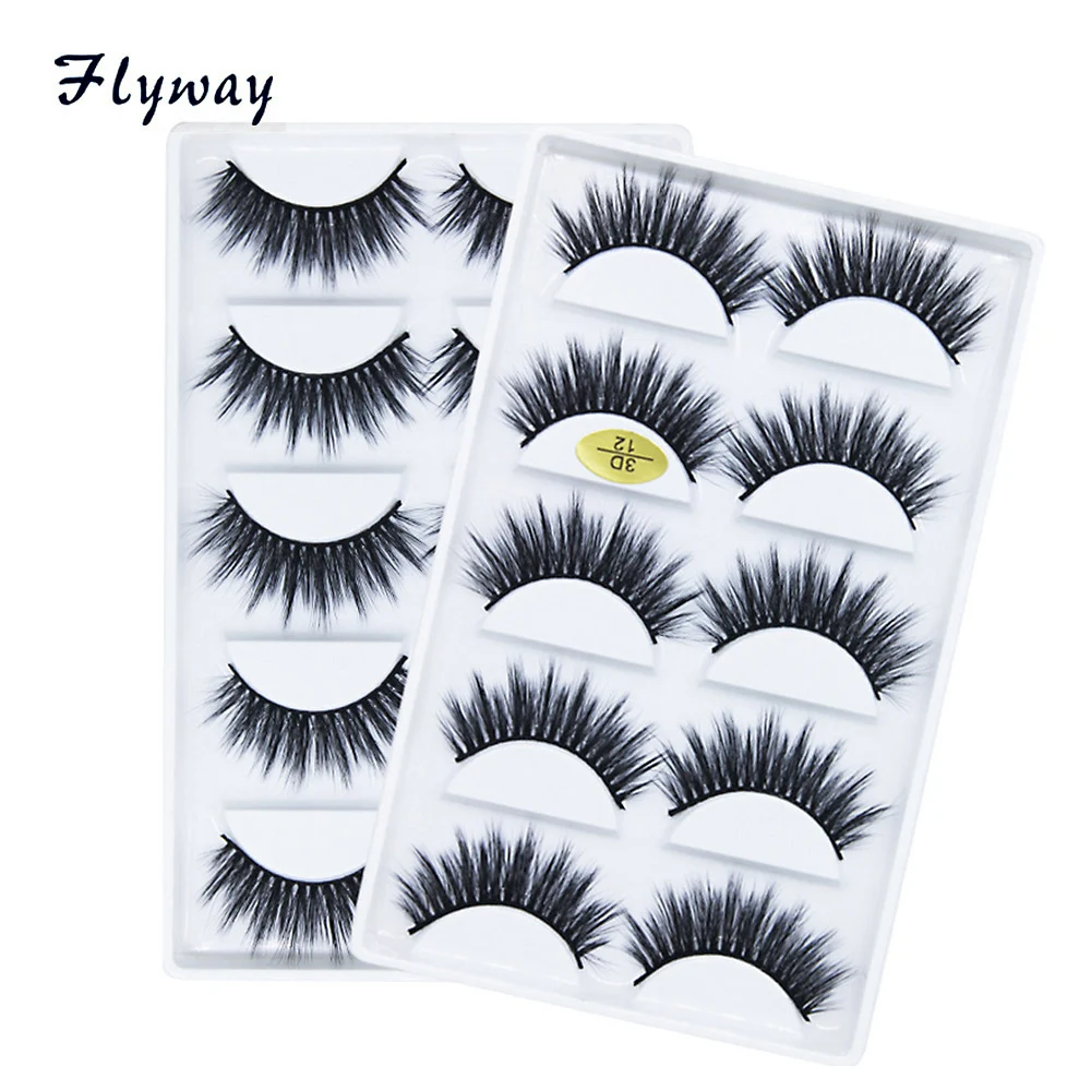 3DX норковые ресницы оптом накладные Заказные Ресницы упаковка коробка 5 пар |