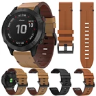 Ремешок из натуральной кожи для смарт-часов Garmin Fenix 6X 6X Pro, 26 мм, ремешок для часов Garmin Fenix 5X 5X Plus 3 3HR