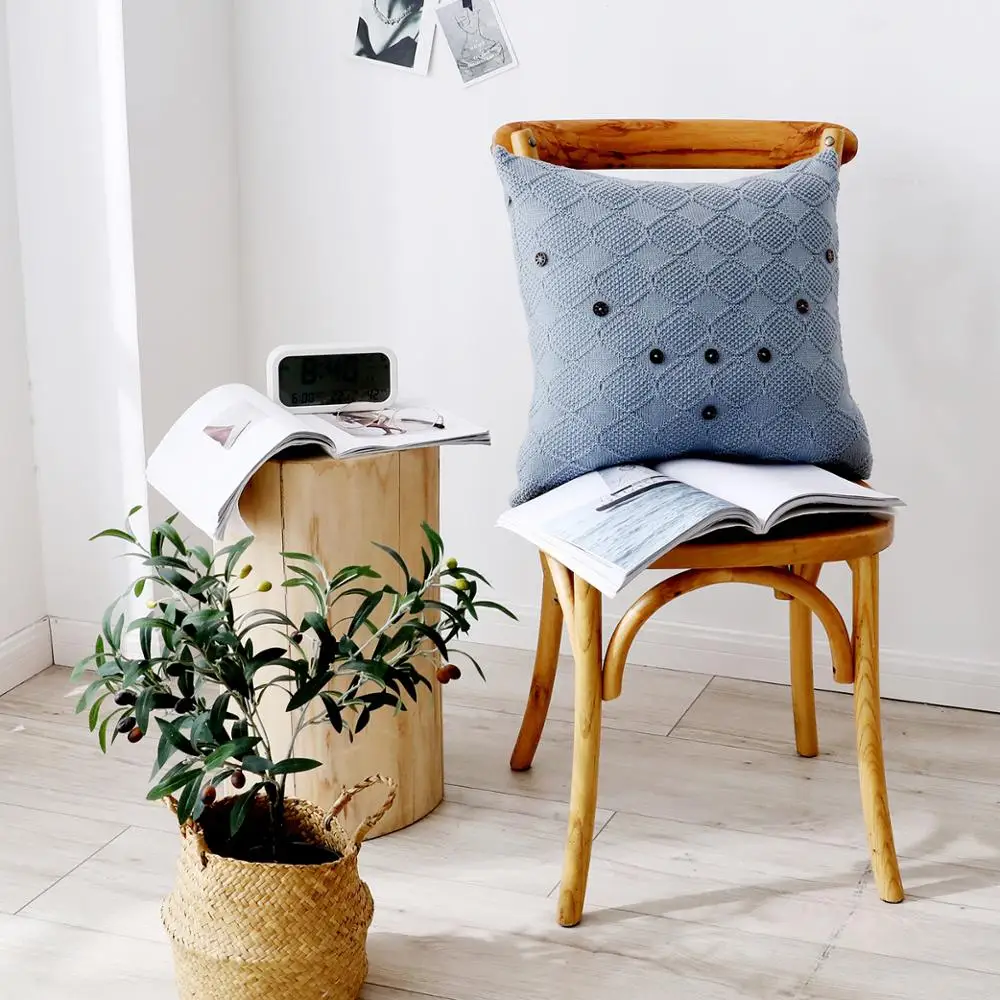 Мягкая Наволочка с пуговицами 45 х45 см|Наволочки| |