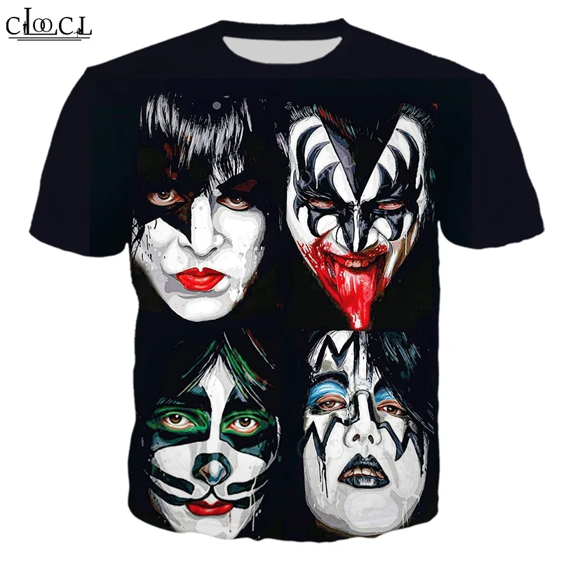 

HX Casual Rock Singer KISS Band 3D Print Men Women T Shirt Harajuku Fashion Hip Hop Sportswear Short Sleeve Tops Drop Shipping