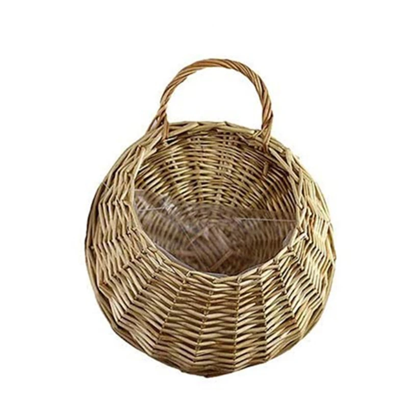 

Плетеная корзина ручной работы, натуральный Плетеный подвесной Плантатор для хранения цветочных горшков, вешалка для дома, сада, свадебные ...