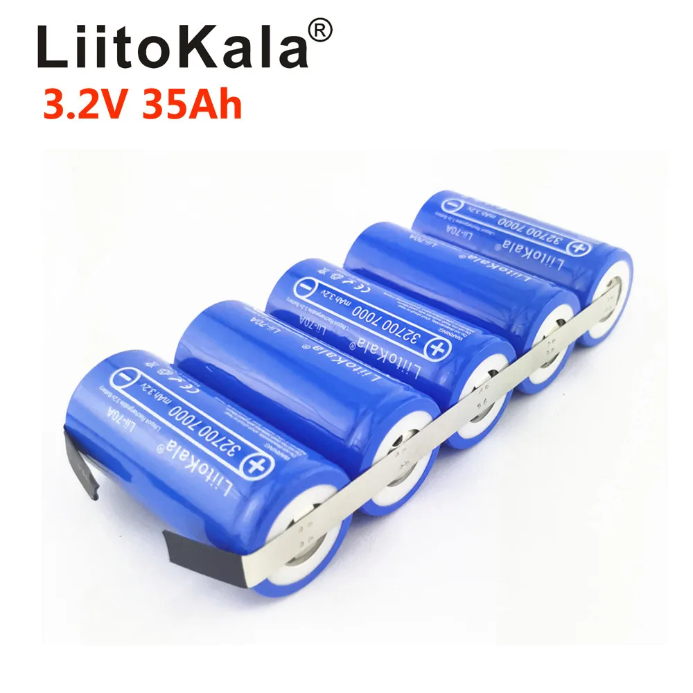 Перезаряжаемый литий железо фосфатный аккумулятор LiitoKala 3 2 В 32700 14 Ач 21 28 35 25 70 А