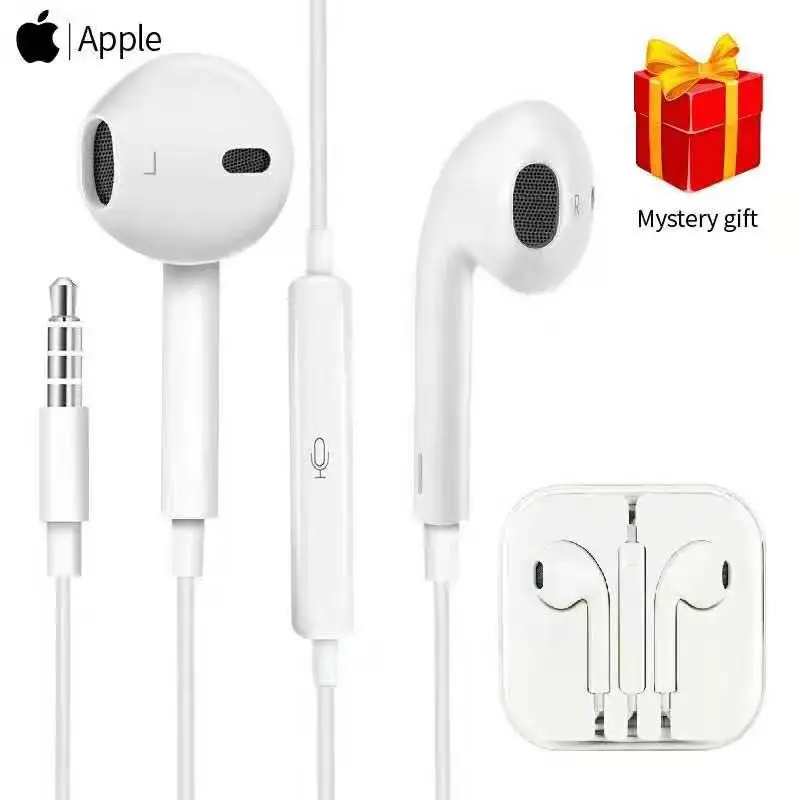 

Original Apple Earpods 3.5mm Plug & Lightning Connector In-Ear Earphones Sport Wired Headset For iPhone 6 6S 7 8 XS/11/iPad