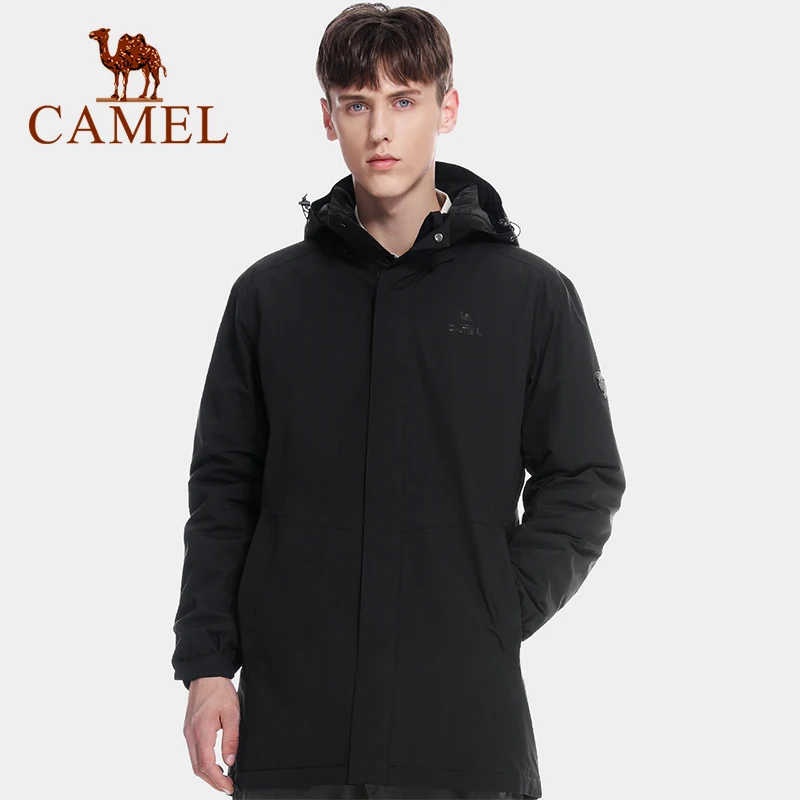 

CAMEL стеганые куртки для улицы мужские утолщенные теплые ветрозащитные водонепроницаемые куртки мужские 2020 осенне-зимние уличные походные ...
