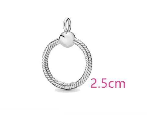 Новинка осени, подвеска с бусинами, 925 пробы, серебро, подходит к оригиналу Pandora, браслет, ожерелье, для женщин, сделай сам, ювелирные изделия, подарки - Цвет: 2.5cm