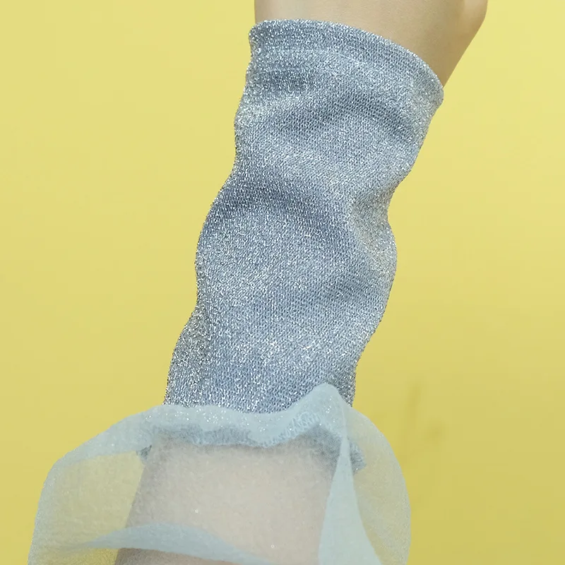 Прозрачное Сетчатое платье с длинными рукавами круглый вырез бандаж на спине