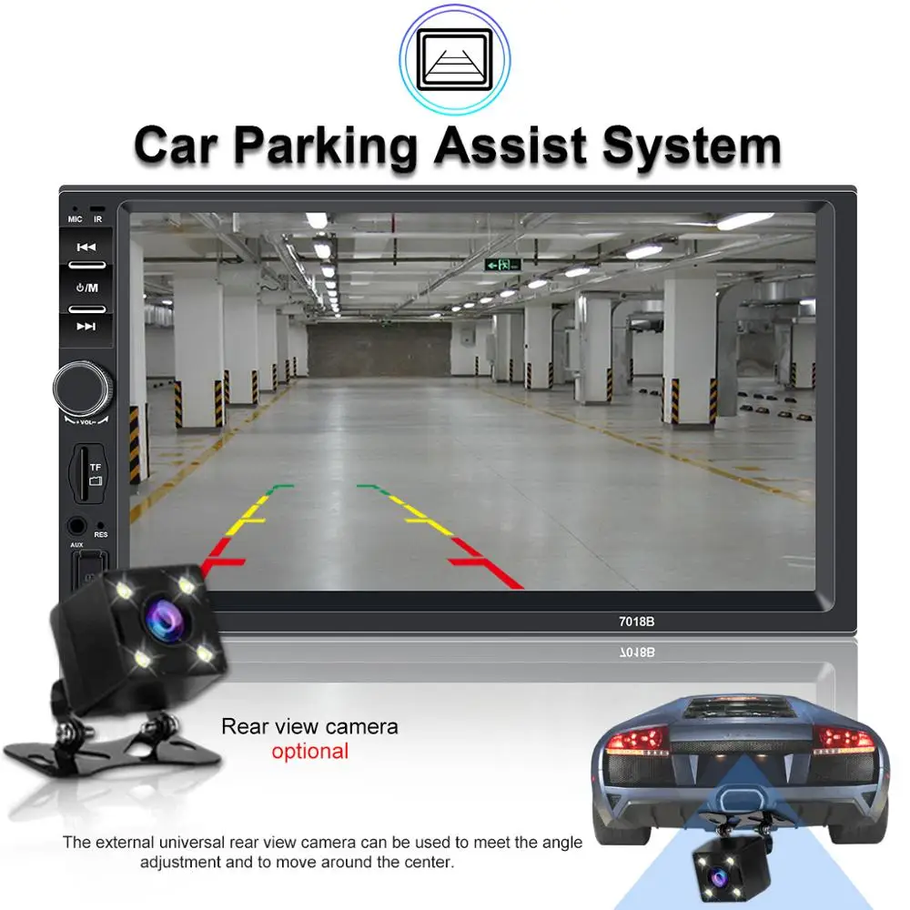 2din автомобильное радио 7 дюймов сенсорный mirrorlink Android плеер сабвуфер MP5 Авторадио