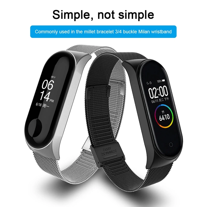 Металлический браслет из нержавеющей стали mi Band 4 Модный Цветной ремешок из углеродного волокна для mi Band 4 3 Xiaomi mi Band 4 сменный Браслет