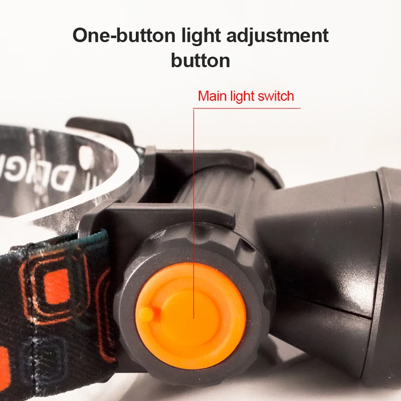 

New 2LED Strong Light Headlight Intelligent Night Fishing Headlight Waterproof Fishing Red And White Light USB Charging